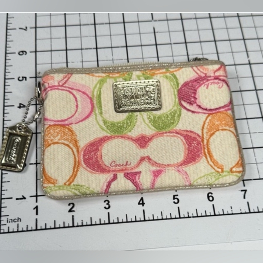 Coach Poppy Vintage Multicolor Wristlet